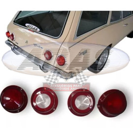 Jogo 4 Lentes Lanterna Traseira Opala Caravan 75 A 79