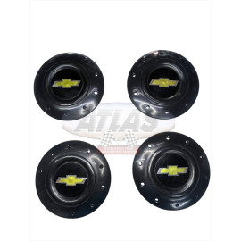 Jogo 4 Calotas Para Corsa Preta Pl�stico Aro 14 Preto